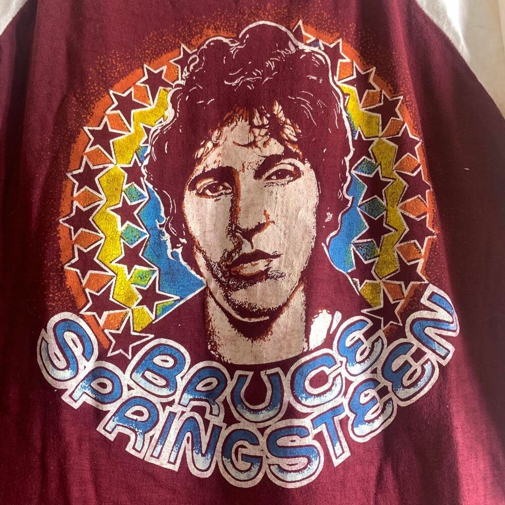 vintage 80s BRUCE SPRINGSTEEN The Boss Is Back double sided 3/4 sleeve tee shirt